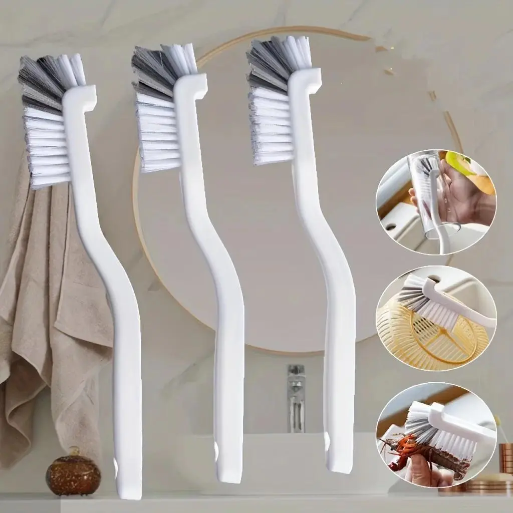 1/3Pcs Kitchen Scrub Brush Long Handle Cleaning Brush Stiff Bristle Brush for Clean Dish Sink Window Track Corner Crevice