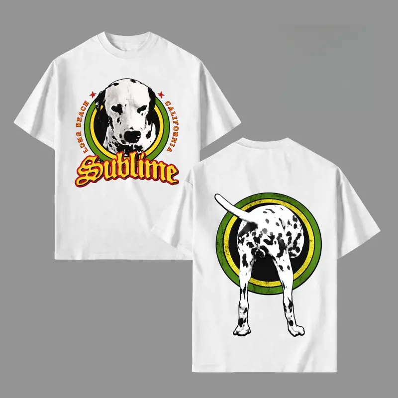 Sublime Dog Logo Graphic T-Shirt, Oversized Cotton Tee, Reggae Ska Punk Shirt,Sublime Dalmatian Dog Graphic Tee, Long Beach California Reggae Style Shirt, Vintage Graphic Tee deo merch graphic teesvintage clothing oversized tshirt women  shirts women cust