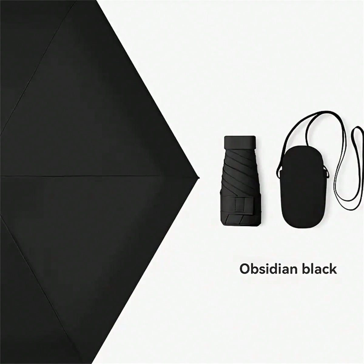 Folding Umbrella with Sling Bag, 1 Count Portable Sunny Umbrella, Waterproof & Sun-proof Umbrella, Suitable for Street Photography, Commuting Umbrella, Lightweight Waterproof Umbrella