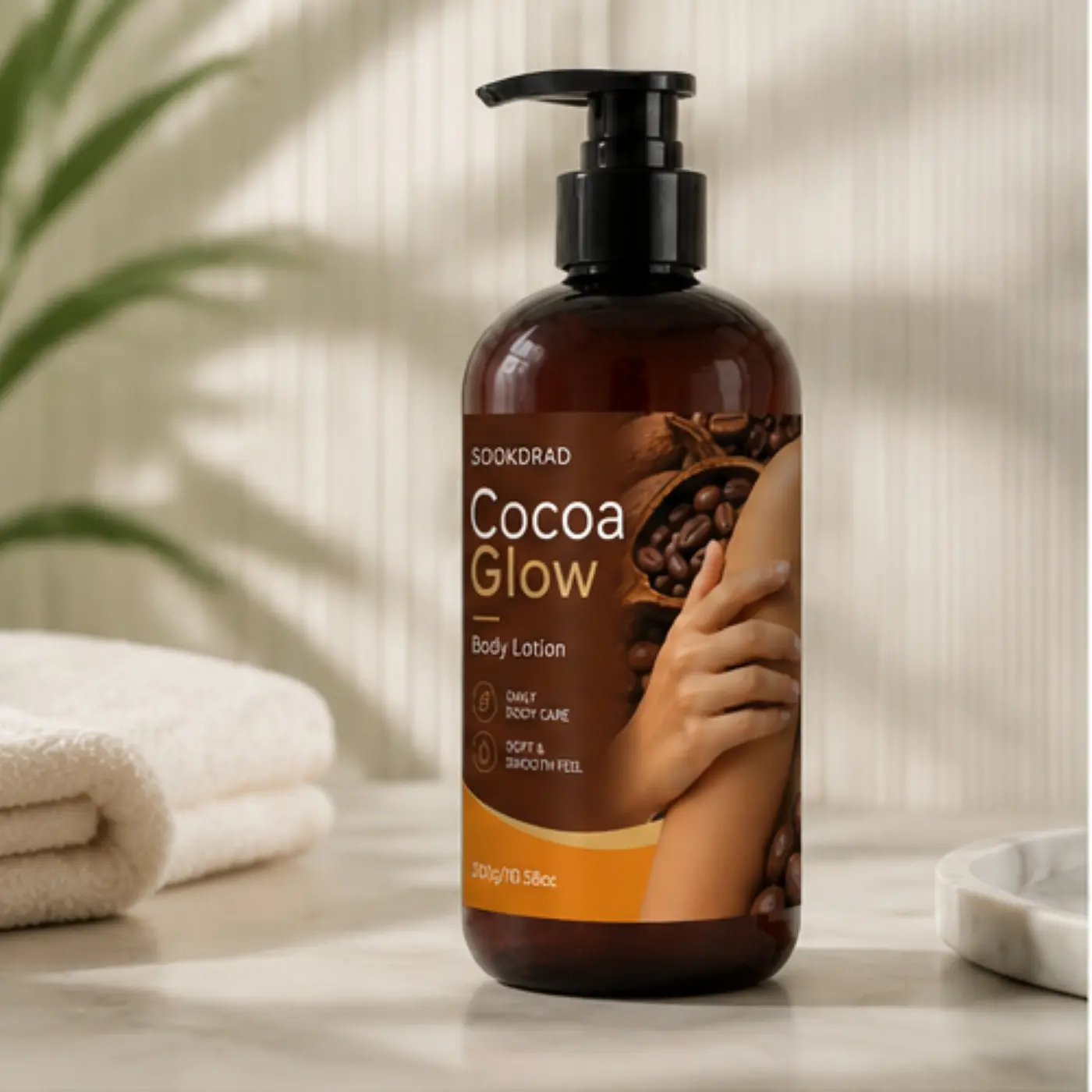 Cocoa Glow Body Lotion, cocoa, daily body care, soft and smooth feel, body, 300g/10.58oz