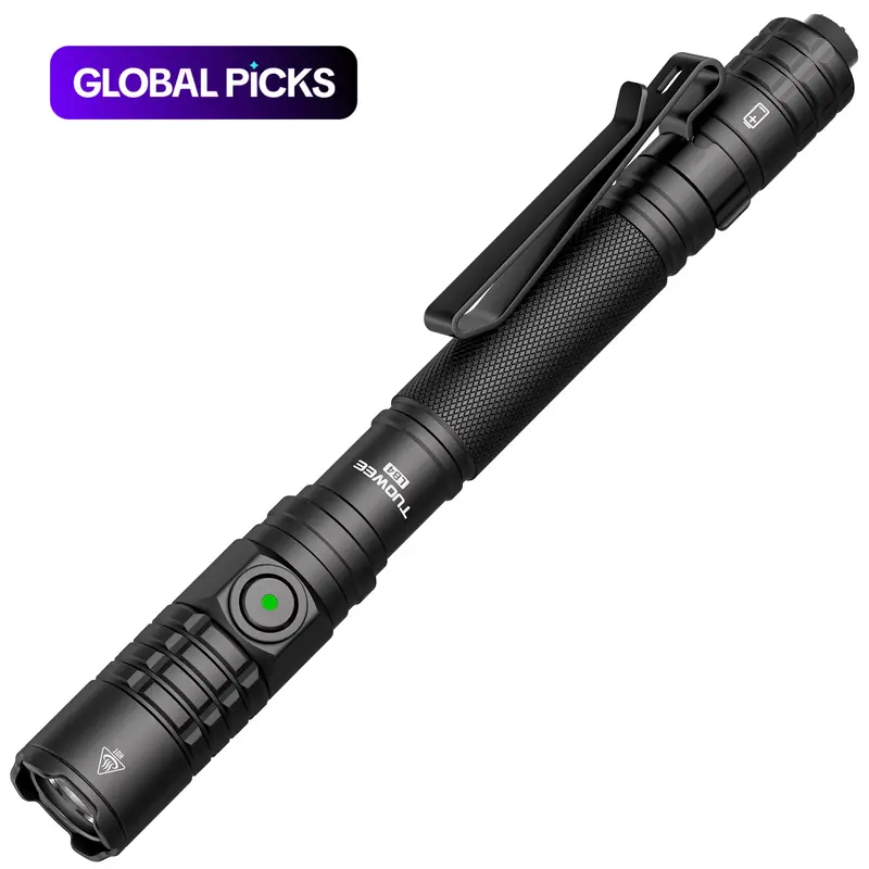 Rechargeable LED Pen Light, Slim Pocket Flashlight with Clip, Inspector Penlight for Nurses, Doctors and Engineers, Clip-On Flashlight for Work