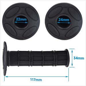 7/8 Inches Universal Motorcycle Grips Hand Grips for CRF50 CRF125 YZ80 YZ85 YZ250 KLX110 TTR125 SSR125 Pit Dirt Bike Off Road Parts Blue Rubber