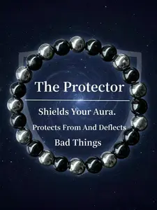Obsidian and Hematite Bracelet, Memory Stone Beaded Chain, Protective Energy Shield, Daily Wear Gift, Healing Jewelry