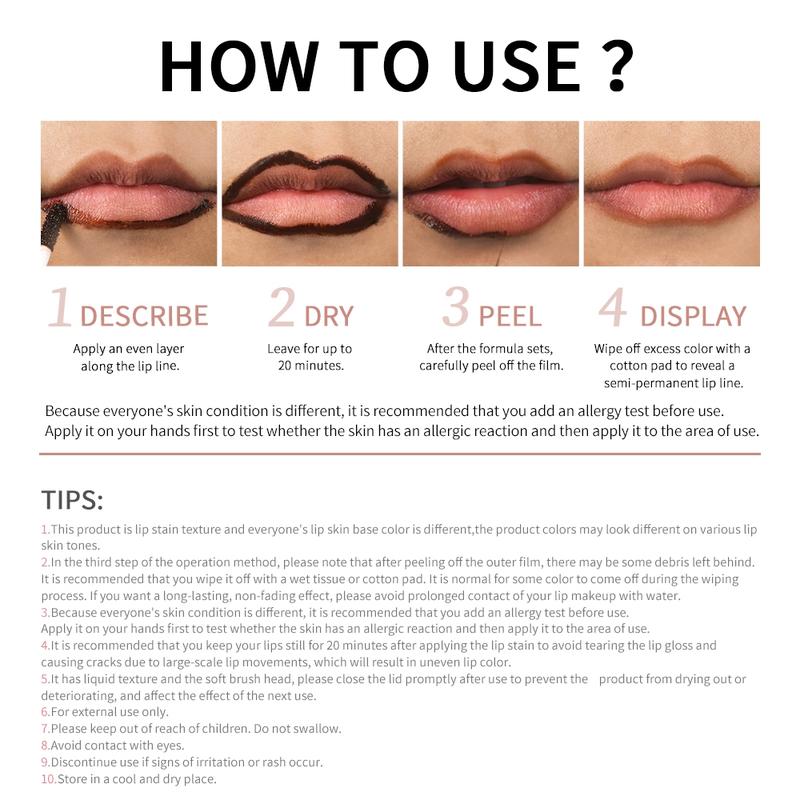 lakerain 1 Count/4 Counts Peel-off Liquid Lip Liner Lip Stain, Long-lasting Matte Peelable Lip Gloss, 4 Shades Available, Highly Pigmented, All-day Wear, Essential Lip Makeup Tools, Women's Cosmetics, Lip Makeup Products lakerain 1 Count/4 Counts Peel-off Liquid Lip Liner Lip Stain, Long-lasting Matte Peelable Lip Gloss, 4 Shades Available, Highly Pigmented, All-day Wear, Essential Lip Makeup Tools, Women's Cosmetics, Lip Makeup Products