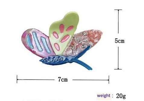 2 pcs New Butterfly Hair Clip Premium Acetate Updo Accessory |   Korean-Style Fashion Hair Clip for Women