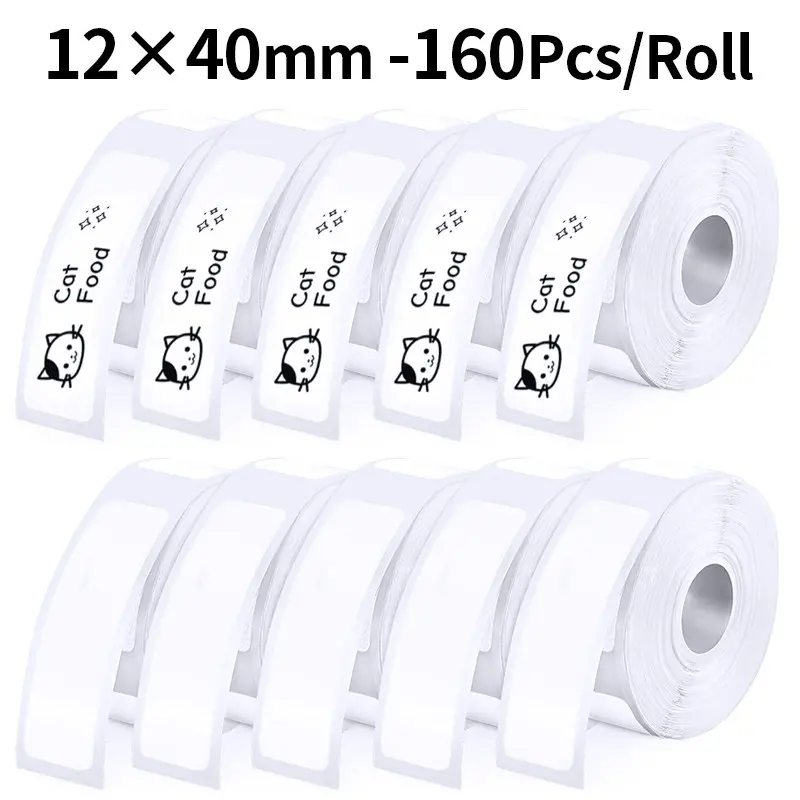 10 Rolls Laminated P21 Labels, 12x40mm, Waterproof Oil-Resistant, Strong Adhesive, Compatible with D30/d32/p21/hp1/hp4/p11/p15 Label Makers
