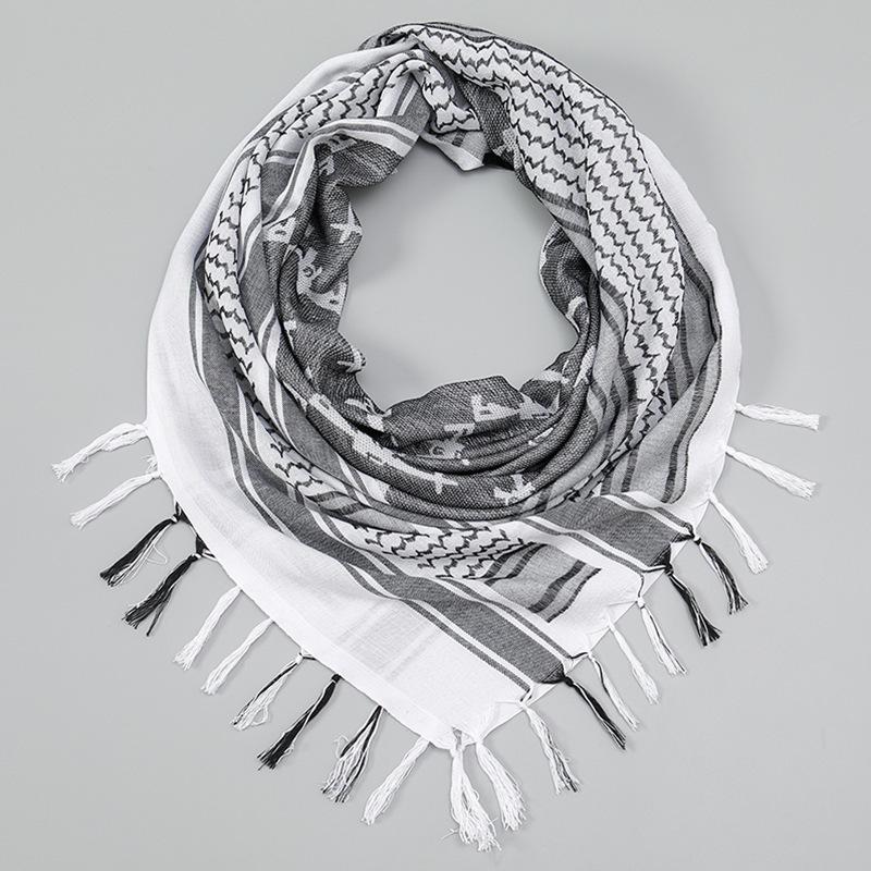 Tactical Military ShemaghScarf for Men and Women, 100% Cotton Keffiyeh Desert Wrap with Fringed Edges, Breathable Outdoor Headwear for Hiking, Camping, Airsoft, and Sun Protection in All Seasons fall hat western wear design style beret green cowboy Turban