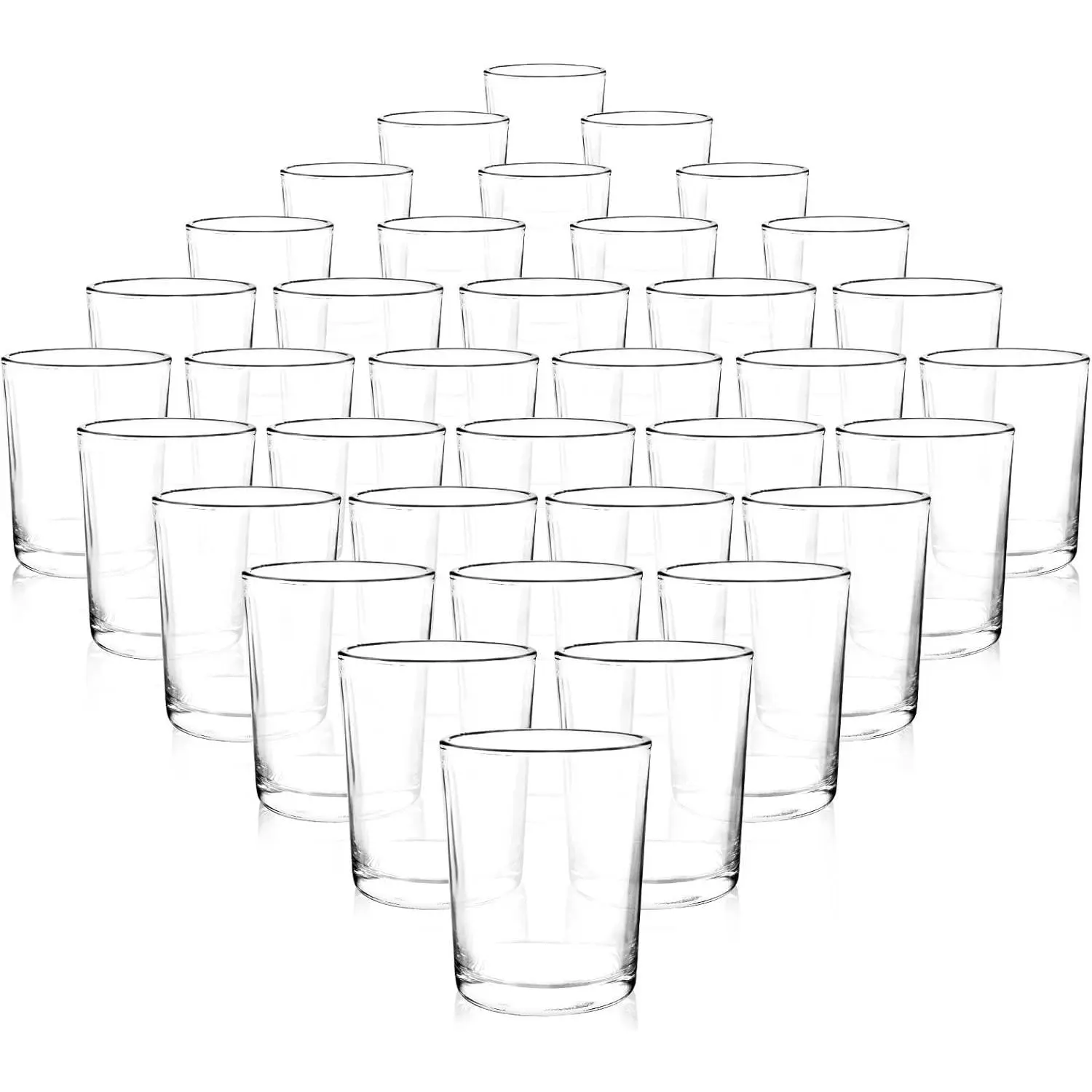 Set of 36 Clear Tealight Candle Holders, Glass Votive Candle Holders Bulk, Floating Candle Holder for Table Centerpieces, Wedding Propose Party Home Decor
