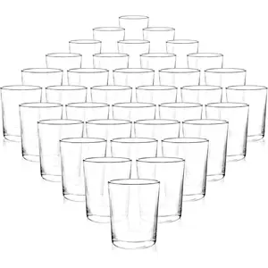 Set of 36 Clear Tealight Candle Holders, Glass Votive Candle Holders Bulk, Floating Candle Holder for Table Centerpieces, Wedding Propose Party Home Decor