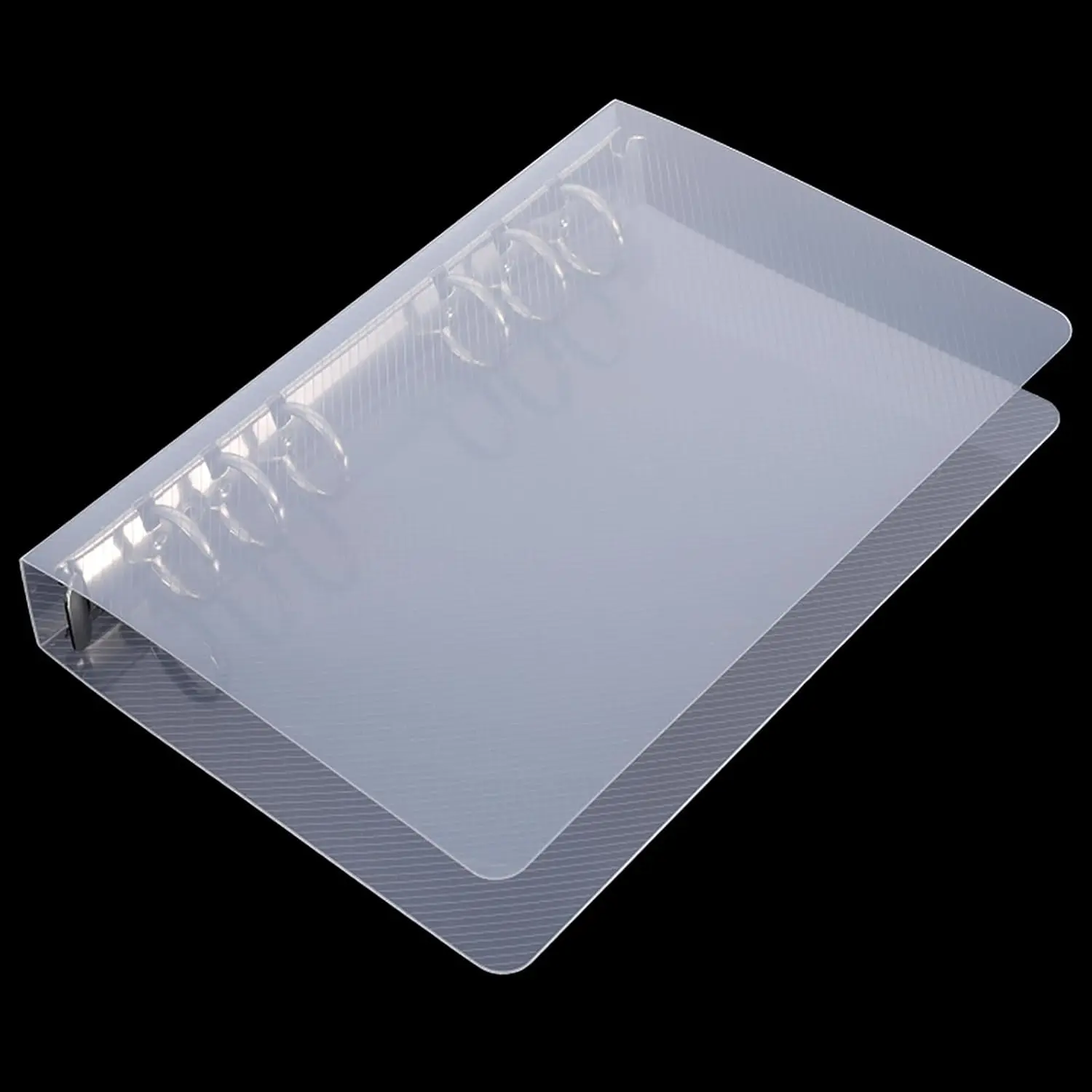 A6 Binder, Clear  6 Ring Binder A6 Notebook Cover Planner Binders 6-Ring Budget Binders Loose Leaf Folders Refillable with  Round Ring for Student Refillable Travel Office Supplies