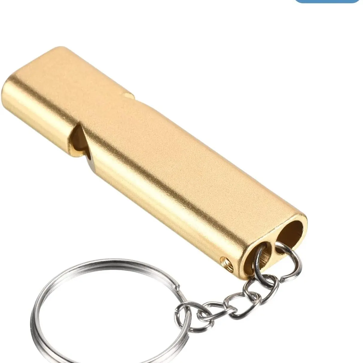Aluminum Alloy Dual Frequency Whistle, Outdoor Survival Whistle, Sports Coach Referee Whistle, Super Loud Twin Tube Whistle for Camping, Hiking, Sailing