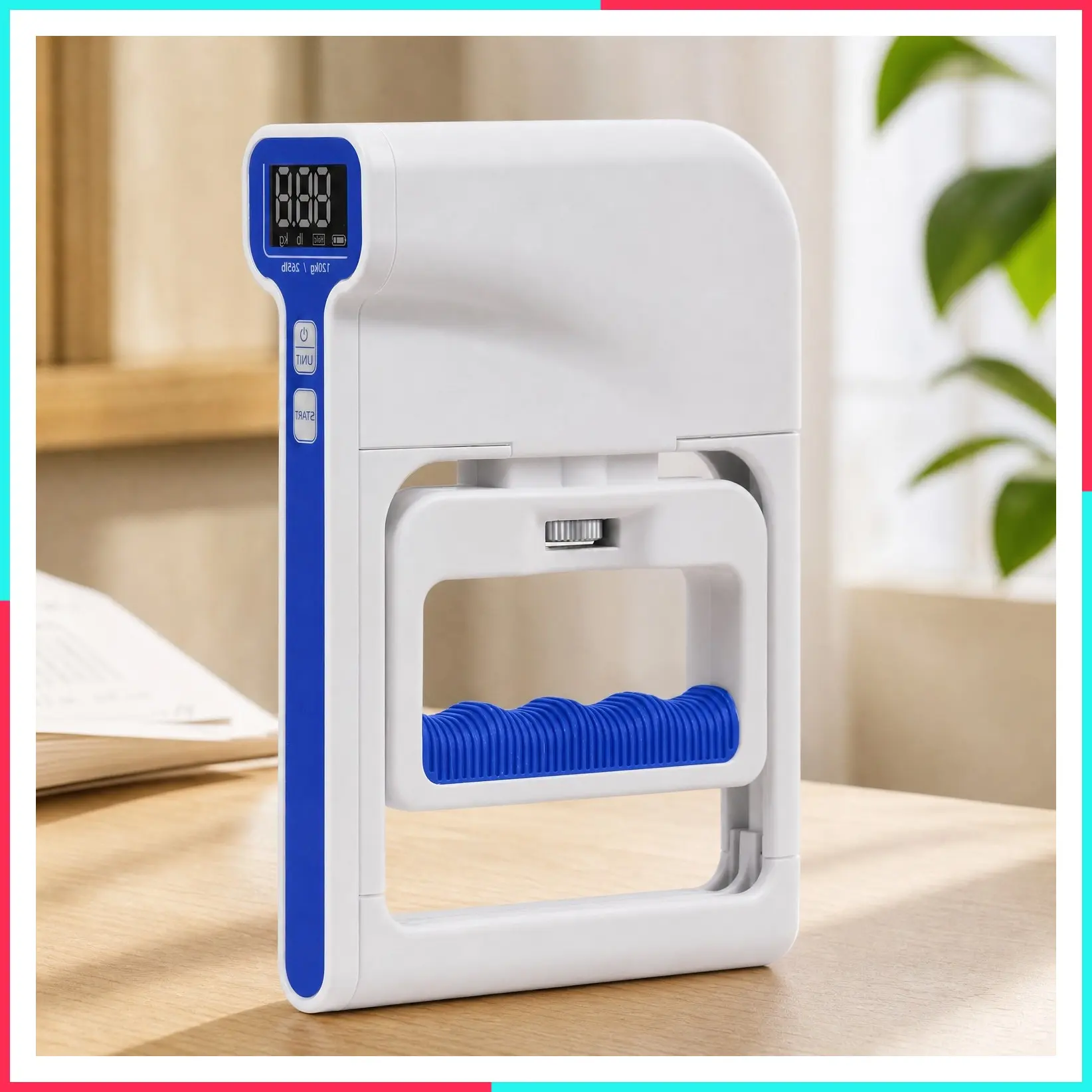 Digital Hand Dynamometer Grip Strength Tester 265lb/120kg with Backlit LCD, FDA Registered for Grip Strength Testing and Training