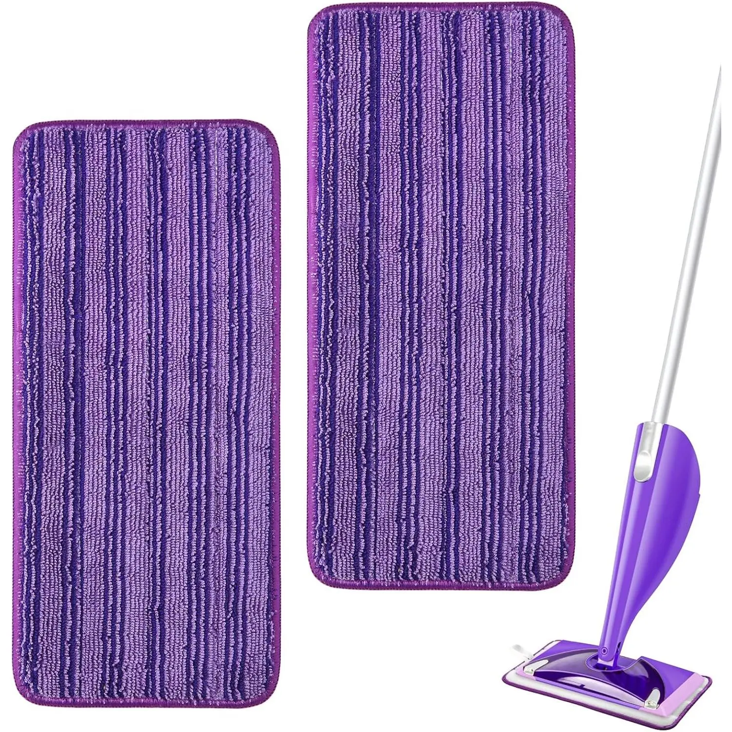 WetJet Pads Compatible with  Wet Jet, 2 Pack, 11.8 x 5.5 in | Washable microfiber WetJet refill pads for wet or dry cleaning  sealed hard floors. 2 pack, pads only.