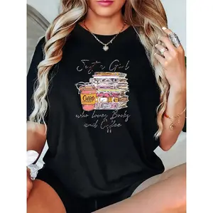 Plus Size, Plus SizeWo Book Lover Graphic T Shirt Just a Who Loves Books and Coffee Soft Everyday with Book Stack Cup Design Relaxed Fit Library and Cafe Shirt Breathable Black Top for Female Readers P, Festive Holi.jpgFestive Holiday Party Outfit