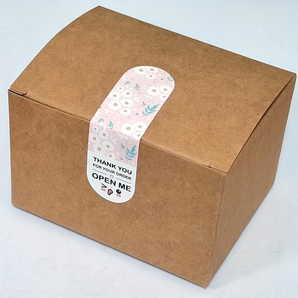 Floral Pattern Thank You Sticker, 100pcs/pack Package Sealing Sticky Label Sticker, Self Adhesive Stickers, Gift for Small Business