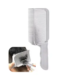 V-shaped Comb Hair Blending Tool, Blend Friend Fade Comb Professional Hair Cutting Combs Heat Resistant FlatTop Hairs Clipper Cuts Tools Men Salon Hairdressing, Barber or At Home (Grey 1pc)
