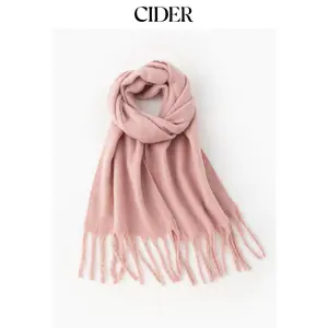 Cider [6 colors, size One Size-One Size] SOLID TASSEL SCARF