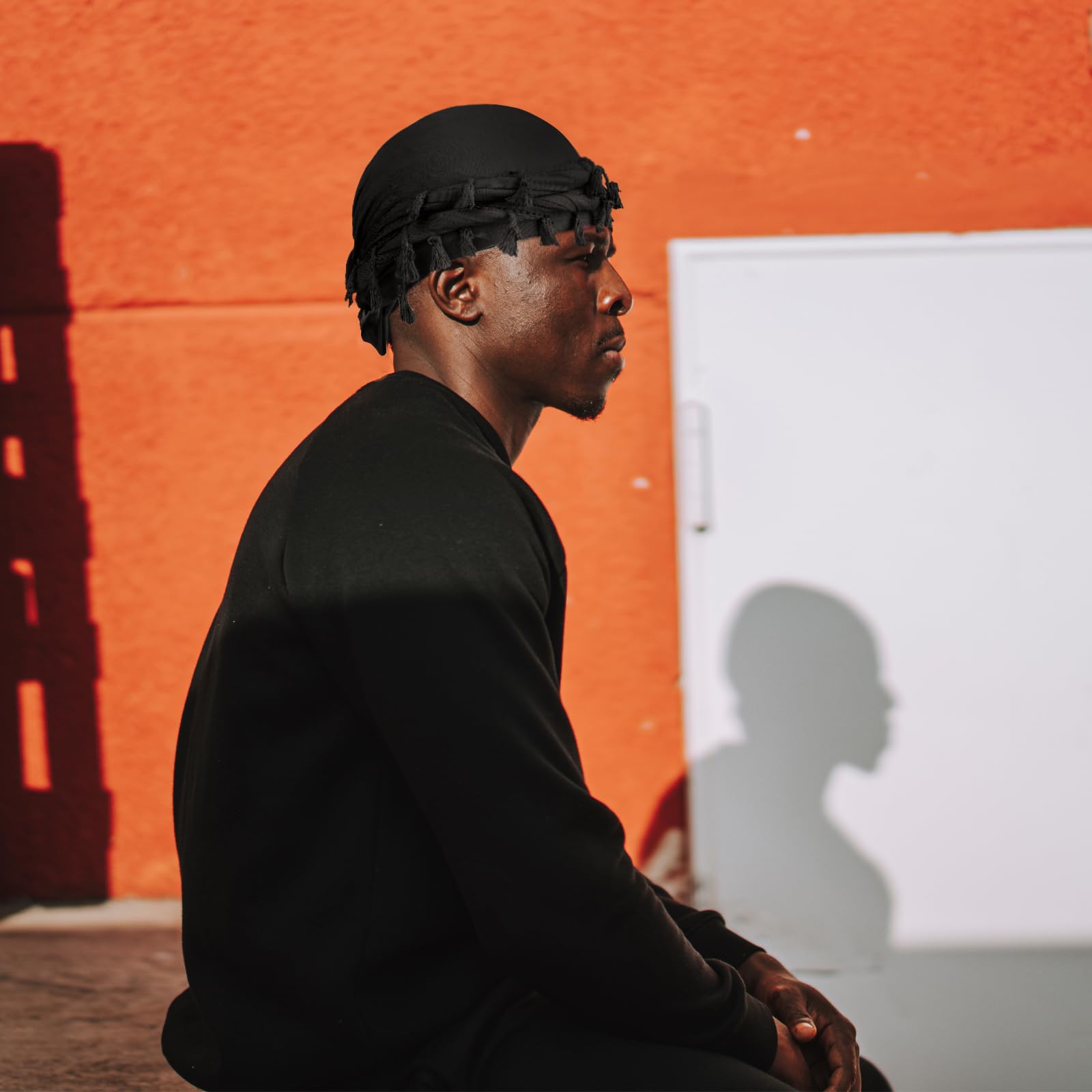 1/2 Pack Satin Lined Turban Durag for Men & Women - Pre-Tied Skull Cap with Tassels, Vintage Twist Beanie & Sleeping Bonnet Hair Cover