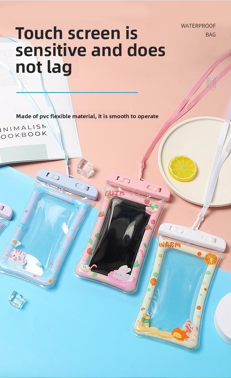 Waterproof mobile phone bag, transparent waterproof mobile phone case lanyard, better buoyancy on the inflatable edge, suitable for swimming, cruises, diving, kayaking, hot springs, SPA mobile phone bags