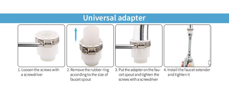 Kitchen Faucet Sprayer Attachment 360 °     Rotatable Anti-Splash Water Saving Tap Head with Universal Adapter Set Stainless Steel Extender for Sink Accessories Tools.
