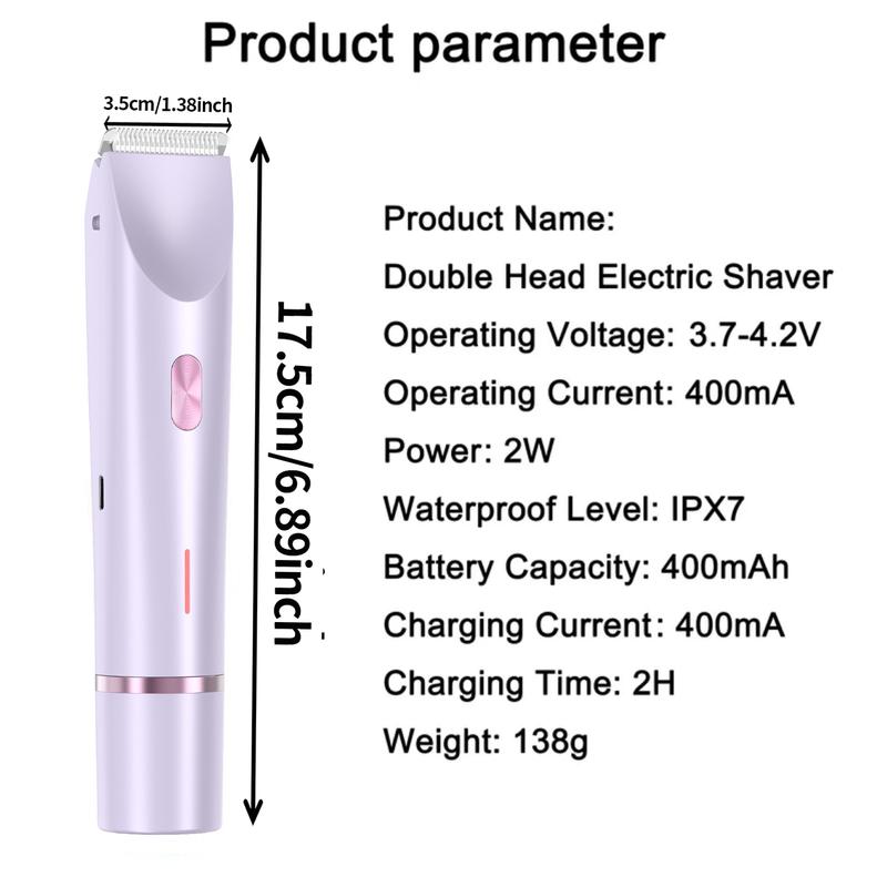 Professional Hair Remover Machines, 2 Counts Portable Electric Shaver for Women, Rechargeable Epilator for Smooth Skin, Daily Use Grooming Tool