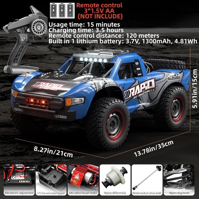 High-Speed RC Car Set, Brushless or Brushed Four-Wheel Drive, Drift 2.4g Remote Control Toy, Outdoor Play, Christmas Gift for Ages 14+, Brushless RC Cars