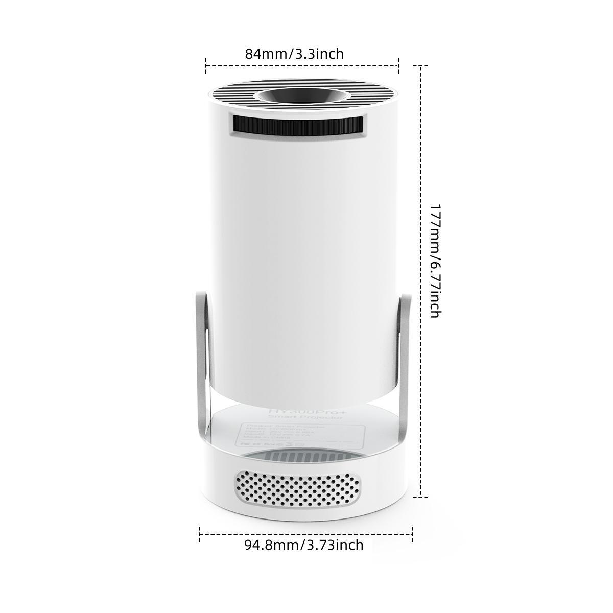 MAGCUBIC HY300Pro+ Portable Projector, 290ANSI Android 11 Dual WiFi6 BT5.4 180° Rotatable Mini Smart Projector for Home Cinema, Outdoor Movie, Upgraded HY300Pro, Audio, Android HD Projector