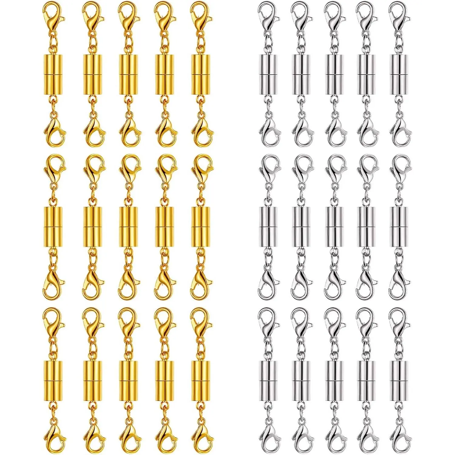 30 count  and  Necklace Clasps   Locking Clasps and Closures Bracelet Lobster Clasp Connector for DIY Necklace Bracelet  Crafts Making Supplies