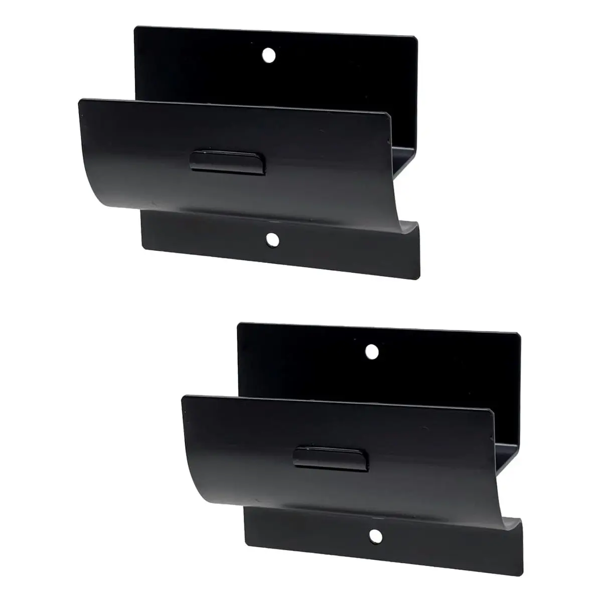 4-INCH Steel Wall Mount Ladder and Wheelbarrow Hanger, Matte Black, Pack of 2, Heavy Duty Storage Solution for Garage or Shed