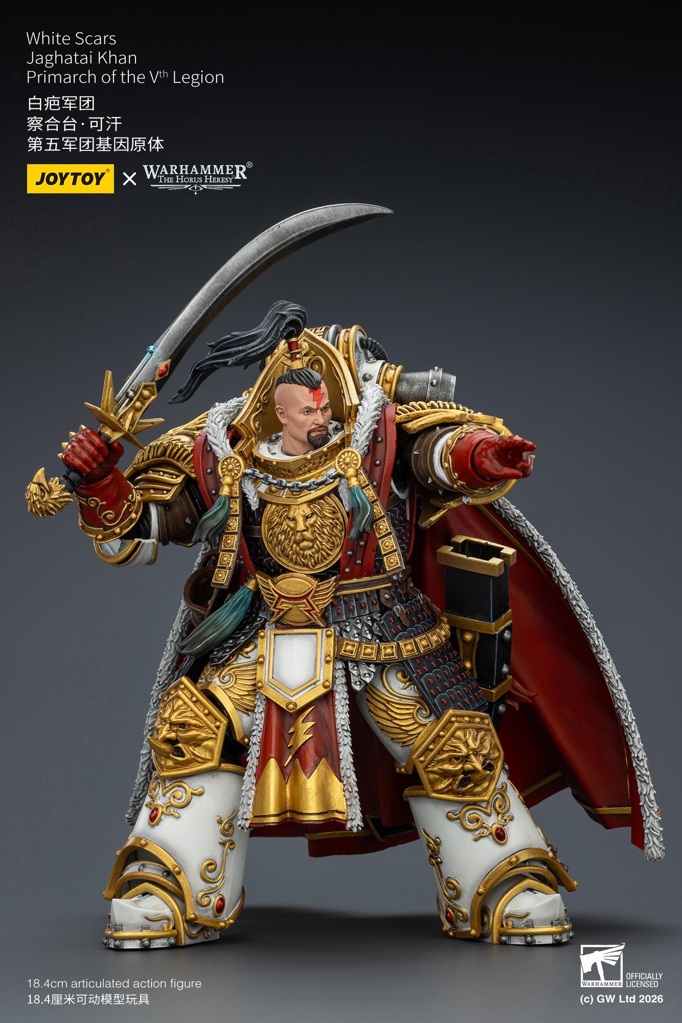 JOYTOY Warhammer "The Horus Heresy" White Scars Jaghatai Khan Primarch of the Vth Legion outdoorfun