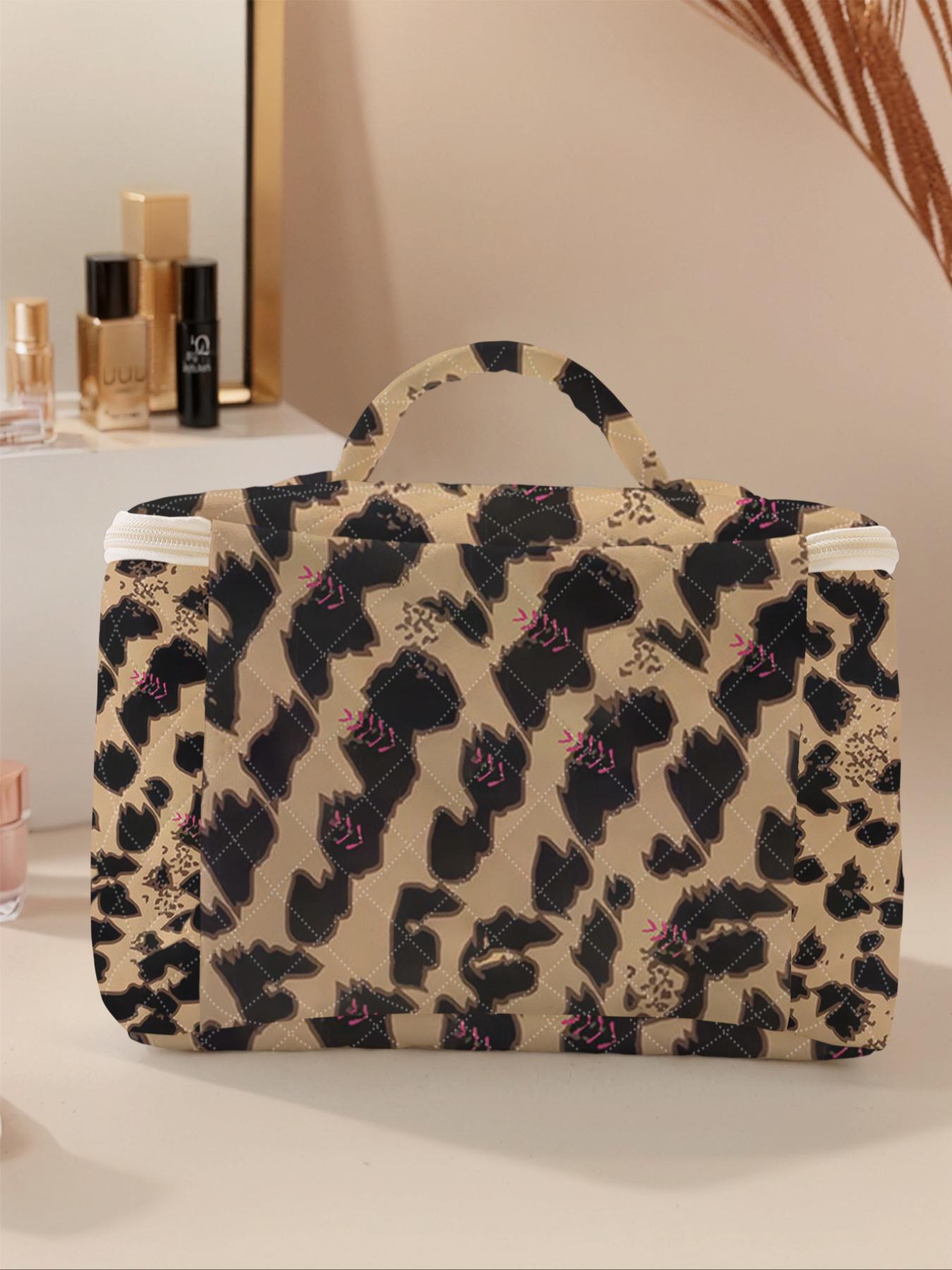 Tiger Pattern Makeup Bag, Large Capacity Travel Toiletry Bag, Portable Travel Cosmetic Storage Bag, Zipper Makeup Organizer Pouch,  Makeup Bag, Cosmetics Organizer, Travel Accessory