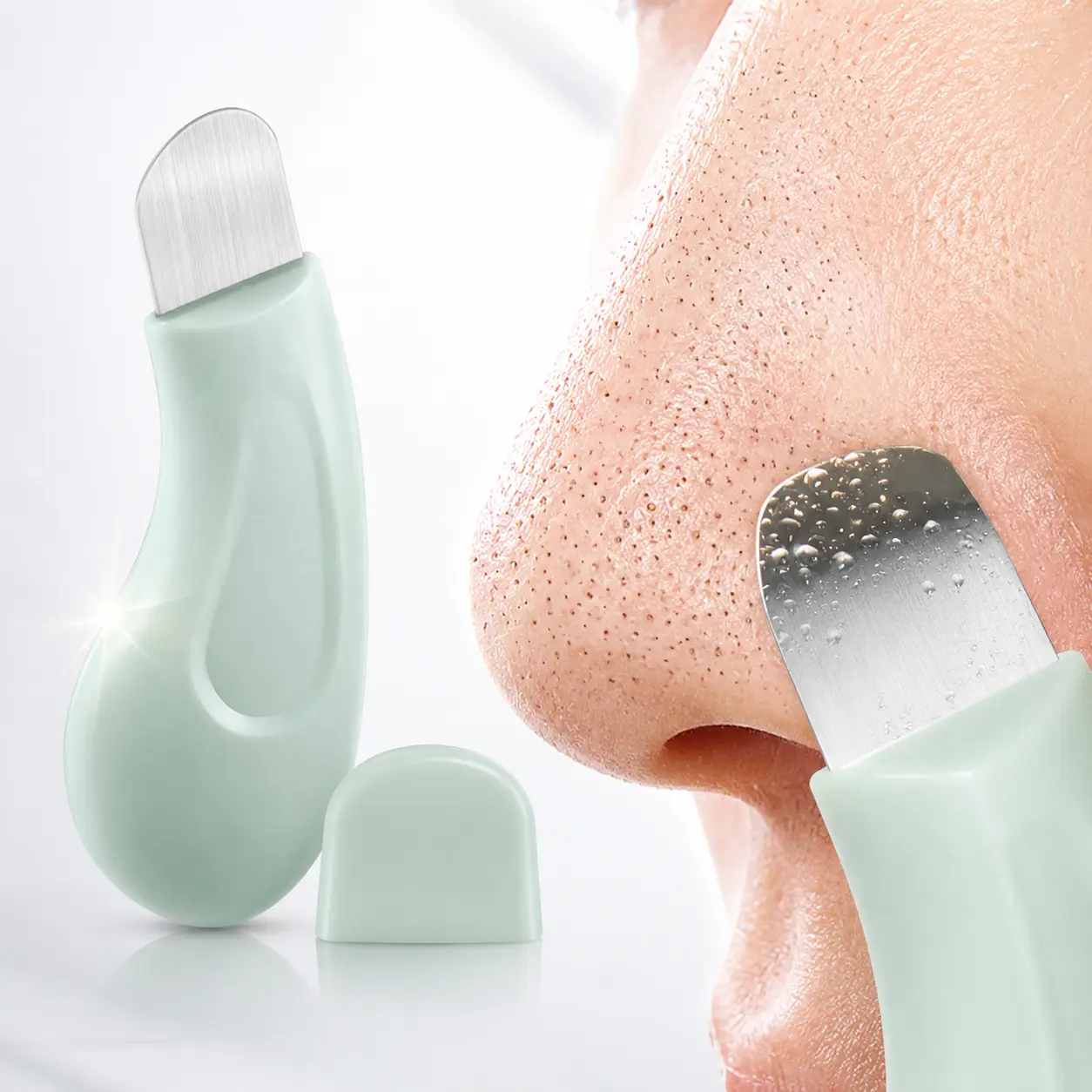 Facial Mask Remover & Blackhead Tool – Portable Pore Cleansing Spatula for Home Spa Self Care Stainless Steel Gift