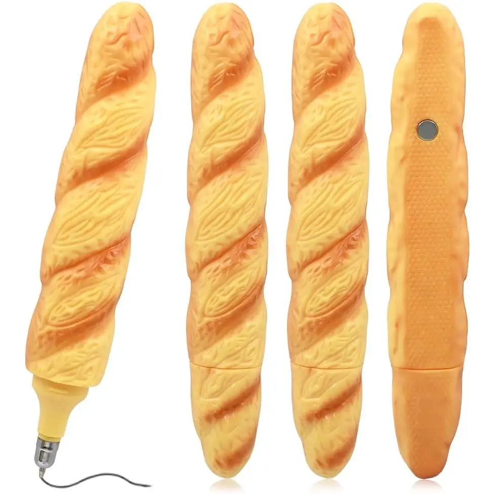 Novelty Ballpoint Pens, 4 count   Shaped Funny Pen, Baguette | 0.5mm Black Ink, Funny Writing Pens, Weird Pen, Creative Design, Smooth Writing,  Office Decor,  Supplies