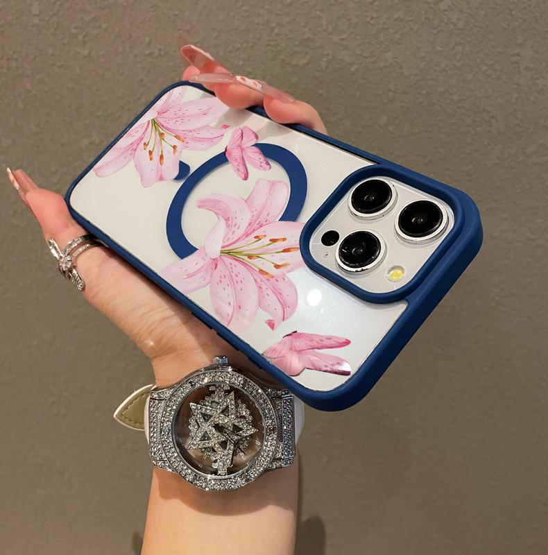 Premium Magnetic Case for iPhone11/12/13/14/15/16/promax Flowers and butterflies y2k cased MagSafe Ready, Anti-Fall, and Ultra-Thin Design | Perfect for Everyday Use