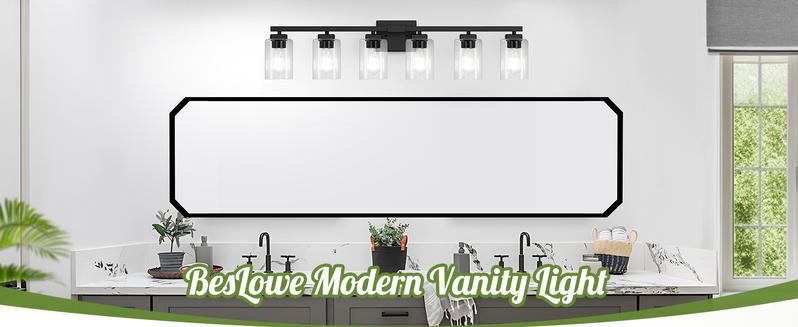 6-Light Bathroom Light Fixtures, Modern Black Vanity Light, Bathroom Lighting Fixtures Over Mirror, Matte Black Bathroom Wall Lamp, Wall Lights for Living Room Bedroom Hallway