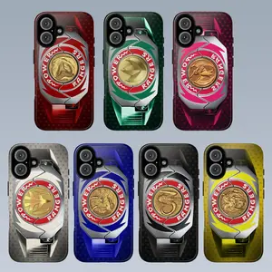 MM Power Rangers Smartphone Shell Collection, Iconic 90s Hero Suit Design Cellphone Cases, Handheld Accessories for iPhone 16-15, Galaxy S25, Retro Fan Gift