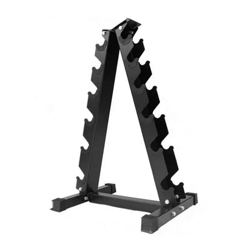 Heavy Duty 6-Tier A-Frame Dumbbell Rack Stand, 480 lbs Compact Steel Weightlifting Equipment, Holds 12 Pairs of Dumbbells, Wobble-Free Exercise Equipment for Home, Easy-Assembly Fitness Training Organizer