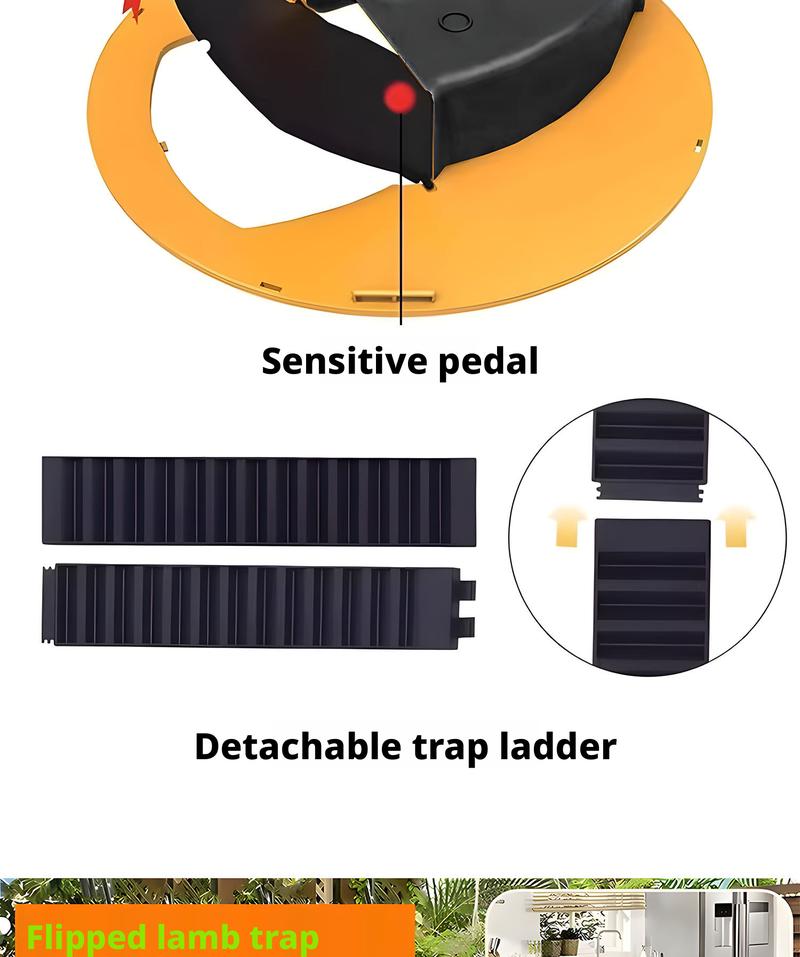 Indoor and Outdoor Automatic Reset Flip Cover Mouse Trap, Rat Trap, High-Efficiency, Multi-Functional, Portable