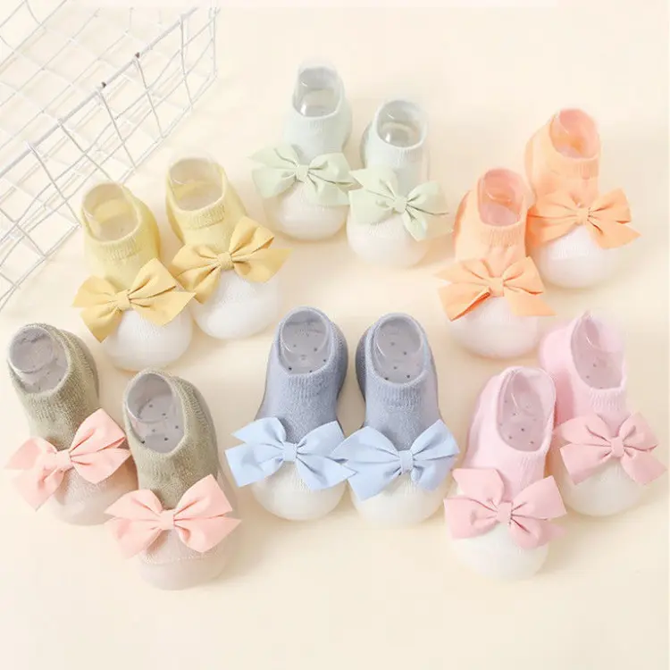 2026 New Spring and Summer Bow Toddler Cute Baby Girl Princess Style Baby Socks Shoes Baby Toddler Shoes
