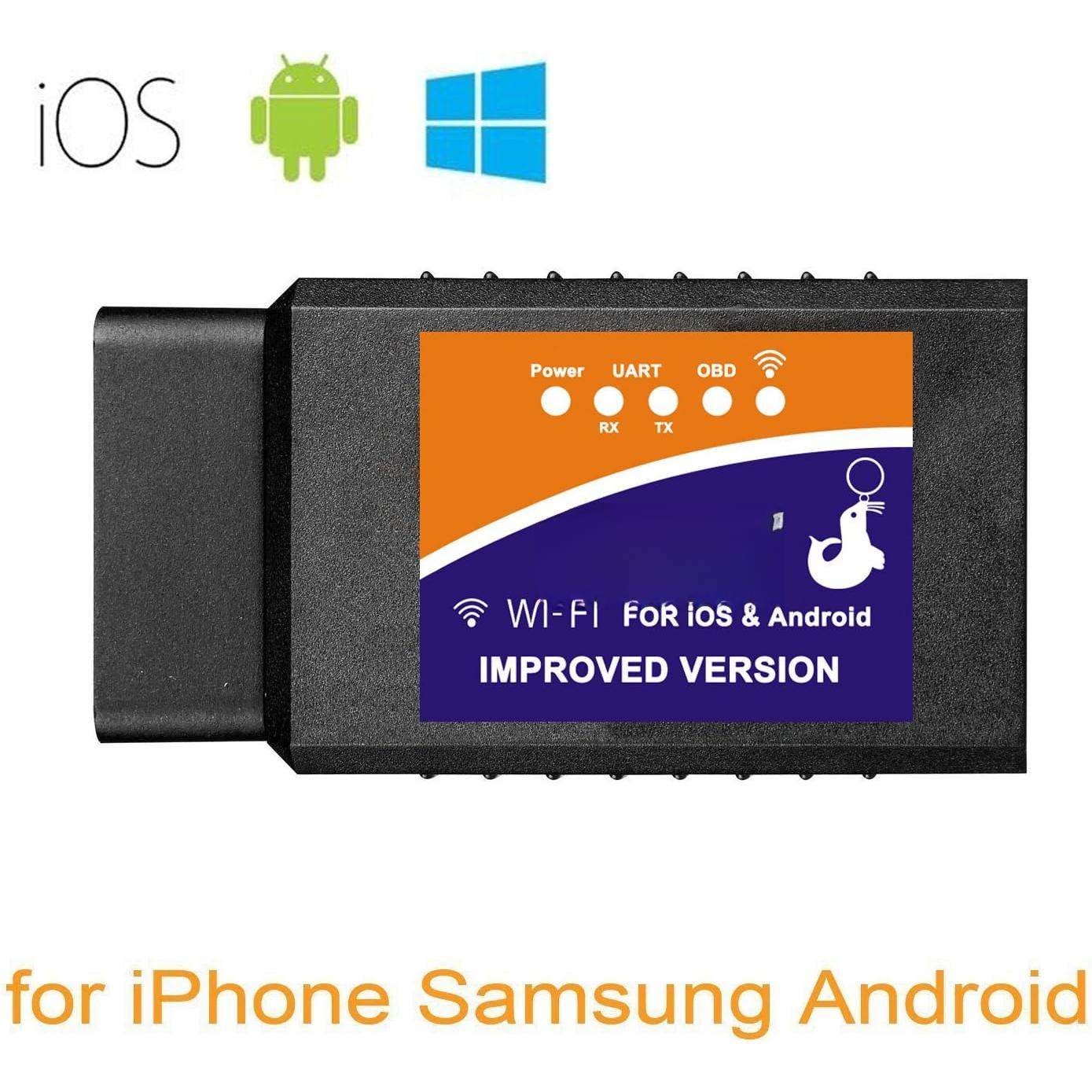 OBD2 Scanner, WiFi  Code Reader Check Engine Light Diagnostic Scan Tool for iOS and Android