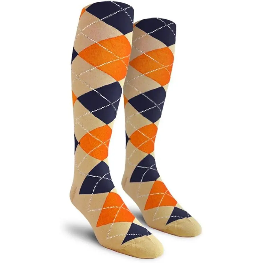 Golf Knickers Colorful Knee High Argyle Cotton Socks For Men Women and Youth (AA-ZZ)