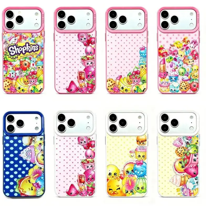 cartoon print phone case, featuring a sleek Color Silver finish, compatible with iPhone 11-17 Pro Max/Plus
