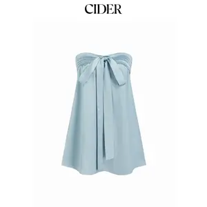 Cider Satin Strapless Bowknot Top Cute Womenswear SummerWins SummerFinds