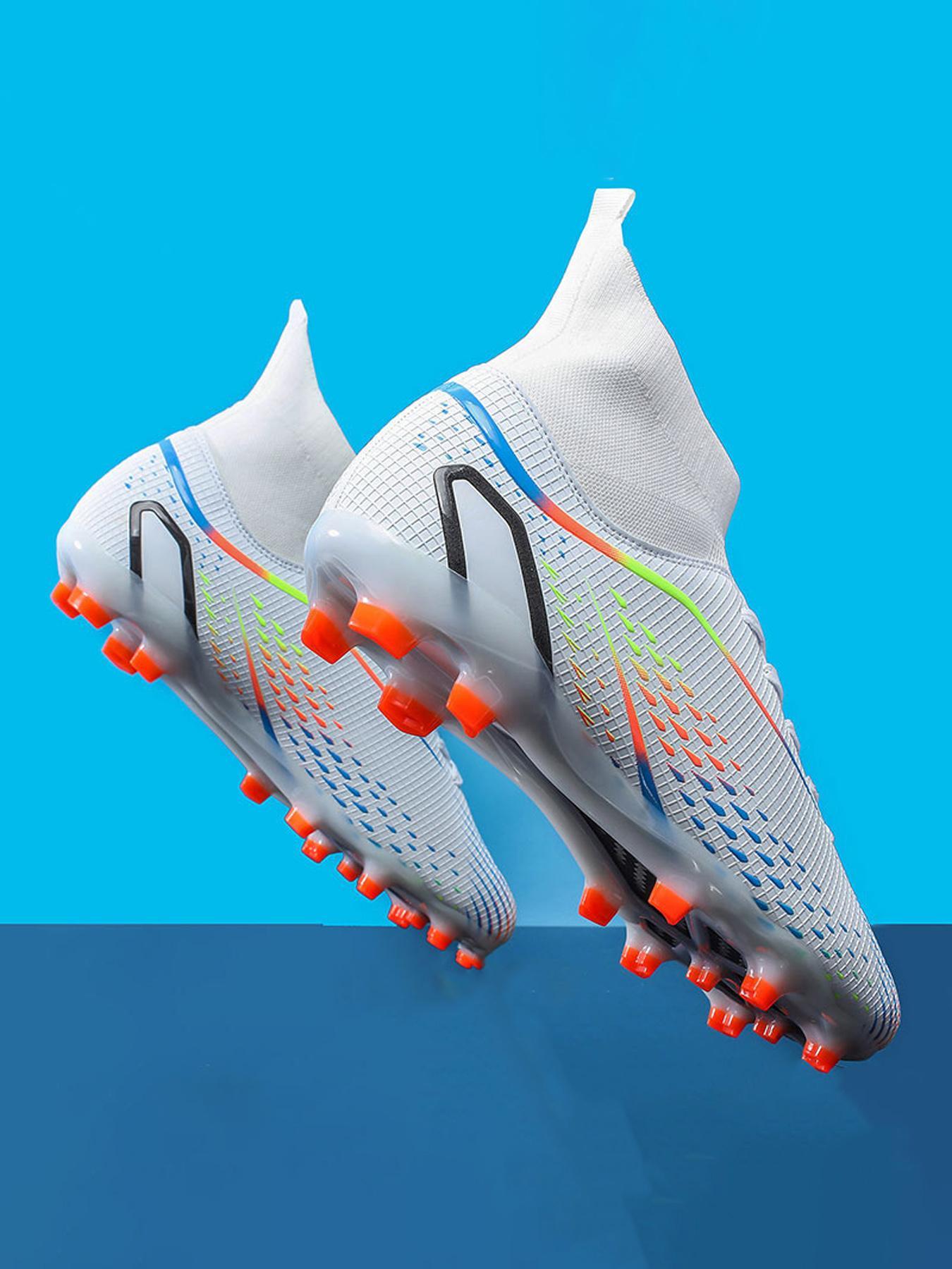 Men's Slip on  High Top Football Shoes, Soccer Cleats, Football Boots, Lightweight Non-slip Football Shoes, Breathable Comfortable Sports Shoes for Adults