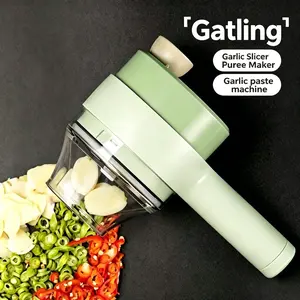 Rechargeable Electric Food Chopper, Kitchen Garlic Press, Garlic Crusher, Multi-Functional Electric Cooker, Automatic Vegetable Cutter, Home Use