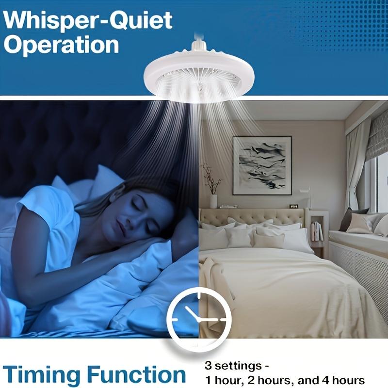 Ceiling Fan Light with LED Lights, 3 Adjustable Gears, Remote Control Available, E27 Socket Ceiling Fan, Suitable for Kitchen, Bedroom, Storage Room, Living Room, and Small Spaces, Living Room Ceiling Fan