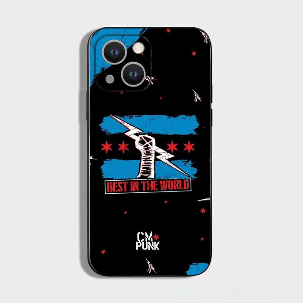 WWE CM P-Punk Phone Case For iPhone17, 16,15,14,13,12,11 Plus,Pro Max,XS,X,XR,SE,Mini,8,7,Soft Silicone Black Cover