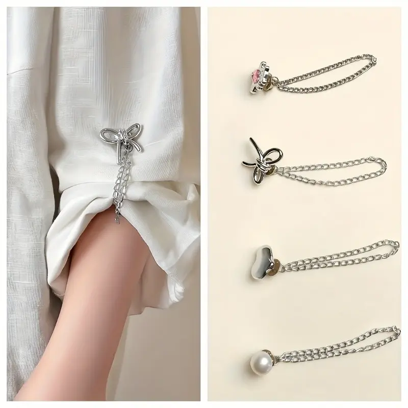 4-Piece Adjustable Sleeve Clips with Quick-Release Buckles, Instantly Shorten T-Shirts, Pants, and Blouses, Ideal for Styling