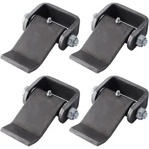 Heavy Duty Greaseable Weld on Trailer Hinges, Strap Style Short Leaf for Dump Trailer Trucks Gate Door Hinge, Pack of 4