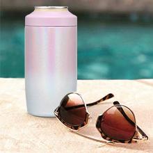 AGS MAXSO Slim Can Cooler, 4-in-1 Double Walled Stainless Steel Insulated Beer Can Holder, Works With All 12 Oz Cans,Bottles & As A Pint Cups - Gradual Pink White AGS MAXSO Slim Can Cooler, 4-in-1 Double Walled Stainless Steel Insulated Beer Can Holder, Works With All 12 Oz Cans,Bottles & As A Pint Cups - Gradual Pink White